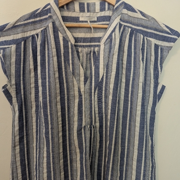 Oversized Stitchdrop Stripe Shift Shirt‎ Dress Boho Beach Pockets Nordstrom - Picture 5 of 7